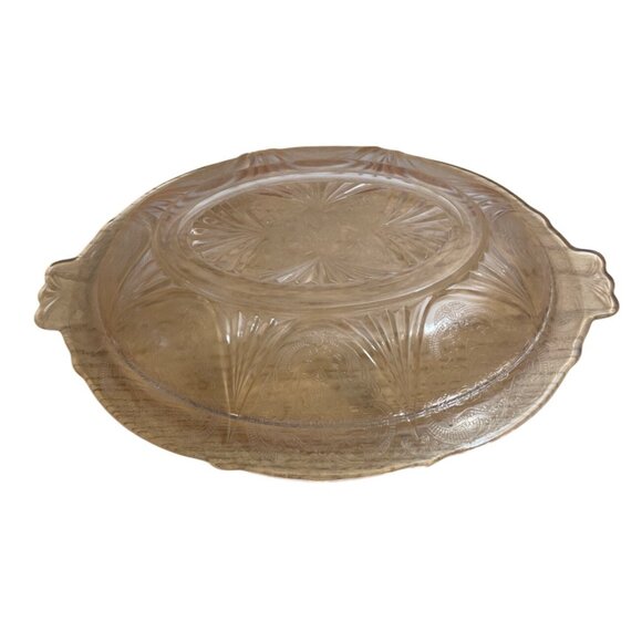 Pink Depression Glass Hazel Atlas Royal Lace Oval Serving Vegetable Bowl 1930-40 - Picture 2 of 5